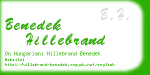 benedek hillebrand business card